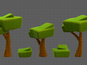 Trees Cartoon V58 3D-Modell