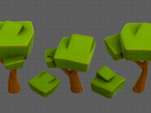 Trees Cartoon V58 3D-Modell