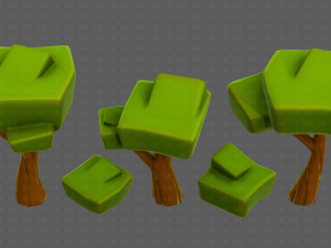 Trees Cartoon V58 3D-Modell
