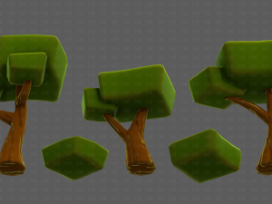 Trees Cartoon V58 3D-Modell