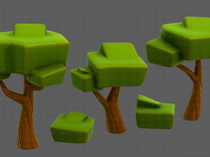 Trees Cartoon V58 3D-Modell