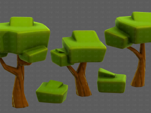 Trees Cartoon V58 3D-Modell