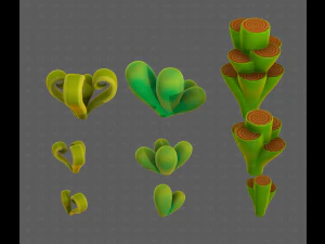 B&auml;ume Cartoon V59 3D Modell