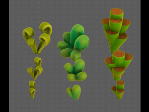 Trees Cartoon V59 3D Model