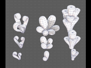 Trees Cartoon V59 3D Model