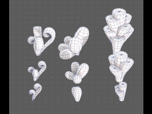 Trees Cartoon V59 3D Model