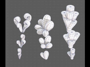 B&auml;ume Cartoon V59 3D Modell