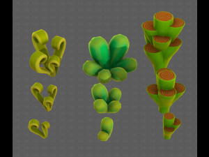 Trees Cartoon V59 3D Model