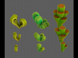 Trees Cartoon V59 3D Model