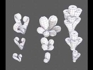 Trees Cartoon V59 3D Model