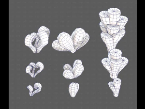 B&auml;ume Cartoon V59 3D Modell