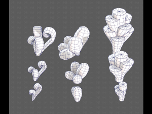 Trees Cartoon V59 3D Model