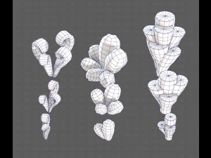 B&auml;ume Cartoon V59 3D Modell