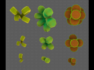 Trees Cartoon V59 3D Model