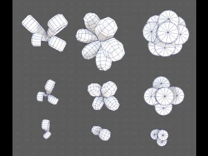 B&auml;ume Cartoon V59 3D Modell