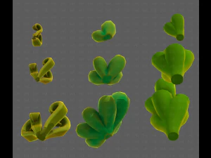 B&auml;ume Cartoon V59 3D Modell