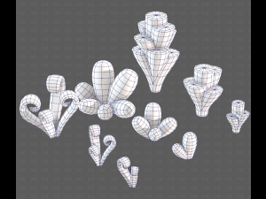 Trees Cartoon V59 3D Model