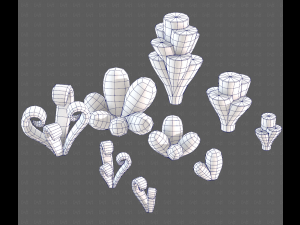 Trees Cartoon V59 3D Model