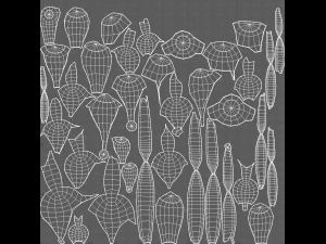 B&auml;ume Cartoon V59 3D Modell