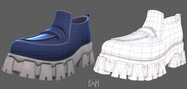 Shoes cartoonV59 3D मॉडल .c4d .max .obj .3ds .fbx .stl .blend 