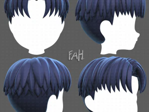 Cabelo Base para Menino V64 Modelo 3D