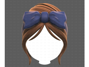 Base Hair for girl V64 3D Model