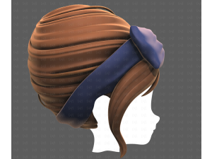 Base Hair for girl V64 3D Model