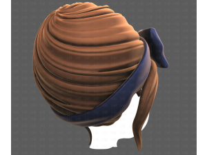 Base Hair for girl V64 3D Model