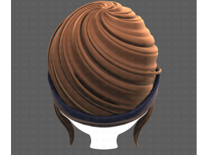 Base Hair for girl V64 3D Model