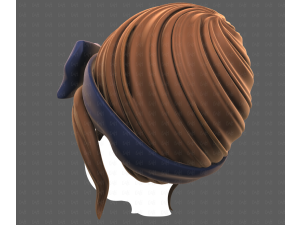 Base Hair for girl V64 3D Model