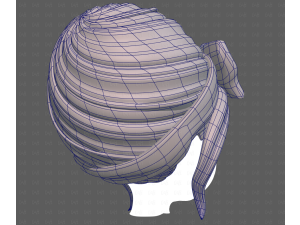 Base Hair for girl V64 3D Model