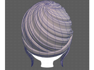 Base Hair for girl V64 3D Model