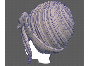 Base Hair for girl V64 3D Model