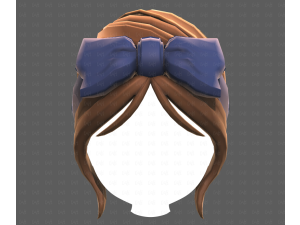 Base Hair for girl V64 3D Model