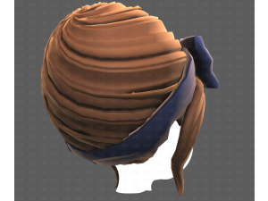 Base Hair for girl V64 3D Model