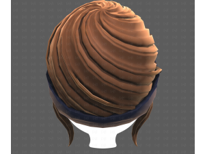 Base Hair for girl V64 3D Model
