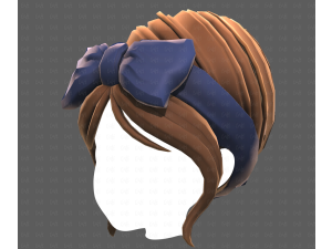 Base Hair for girl V64 3D Model