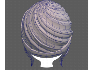 Base Hair for girl V64 3D Model