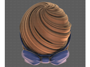 Base Hair for girl V64 3D Model