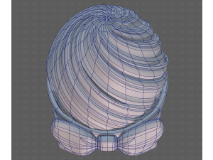 Base Hair for girl V64 3D Model