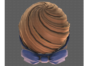 Base Hair for girl V64 3D Model