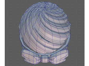 Base Hair for girl V64 3D Model