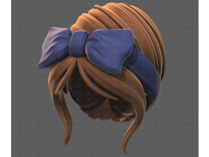 Base Hair for girl V64 3D Model