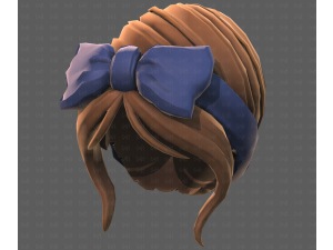 Base Hair for girl V64 3D Model