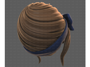 Base Hair for girl V64 3D Model