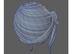 Base Hair for girl V64 3D Model