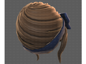 Base Hair for girl V64 3D Model
