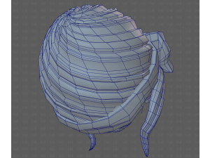 Base Hair for girl V64 3D Model