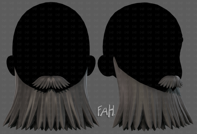 Beard V64 3D 模型 .c4d .max .obj .3ds .fbx .stl .blend