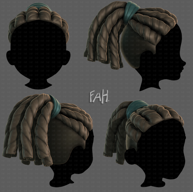 3D Hair style for boy V124 3D Model .c4d .max .obj .3ds .fbx .stl .blend